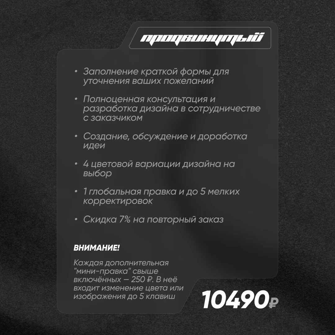 Продвинутый кастомный набор UKEY SHOP